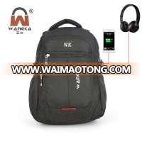 WANGKA school laptop backpack with USB charging and softback fashion backpack