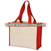 Wholesale cotton material tote shopping bag for travel