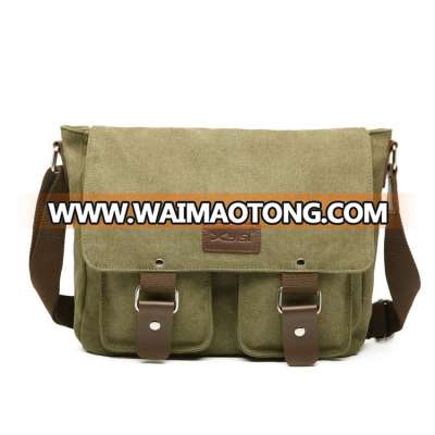 Cool Men's Vintage Canvas Leather Satchel School Military Shoulder Messenger Bag